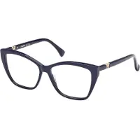 Max mara MM5036 54/14/140 Glazen voor Dames Shiny blauwe Voorzijde acetaat MM5036