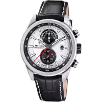 Festina Chronograaf Timeless Chronograph Quartzhorloge, horloge, herrenuur, leren band, analoog, dag