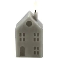 Countryfield Lyon LED Kaars Huis S Grijs 5x6x14cm grijs Countryfield Led kaars