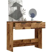 vidaXL Wandtafel 90x36x75 cm bewerkt hout oud houtkleurig