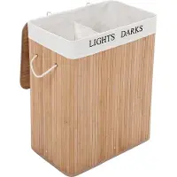 Mazazu Wasmand - Basic - 2 Delen - Bamboe - Bruin - 52x32x62.5cm