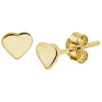 The Jewelry Collection Zilver Verguld Oorknoppen hart 2100994