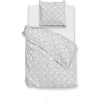 Zohome Zo Home Dekbedovertrek Perkal Katoen Piastrella - crystal white 140x200/220cm