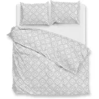 Zohome Zo Home Dekbedovertrek Perkal Katoen Piastrella - crystal white 260x200/220cm