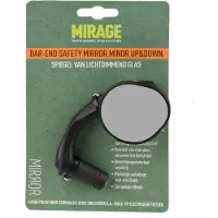 Mirage Spiegel bar-end - Lichtdimmend glas - Verstelbaar - Zwart - 50mm diameter