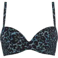 Marlies Dekkers Badmode Push Up Bikinitop Panthera | Maat: 80D | Kleur: Zwart/Groen