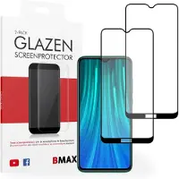 BMAX 2-pack Xiaomi Redmi Note 8 Screenprotector - Full Cover - Zwart