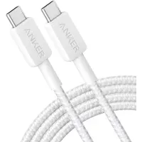 Anker USB kabel 322 USB-C naar USB-C (1.8m, gevlochten), wit