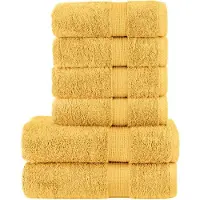 vidaXL 6-delige Handdoekenset SOLUND 600 g/m² goudkleurig