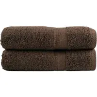 vidaXL Badhanddoeken SOLUND 2 st 600 g/m² 100x150 cm bruin
