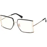 Max mara MM5156-B 56/17/135 Glazen voor zicht Shiny black Voorzijde metalen cirkel galvan VROUW MM5156-B