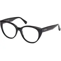 Max mara MM5161 53/17/140 Glazen voor Dames Shiny zwart Acetaat Voorkant MM5161