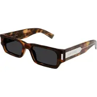 Yves Saint Laurent Rechthoekige Heren Havana Crystal Zwart SL660