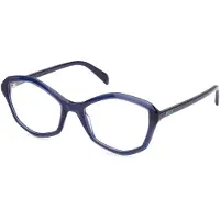 Emilio Pucci Bril - - Pucci EP5238 - Glanzend blauw - Voorzijde acetaat - 54/18/140