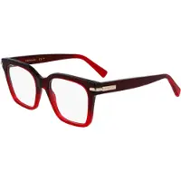 Ferragamo Bril - - SF3009 - Gradiënt transparant donkerrood - Acetaat - 52/18/145