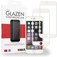 BMAX 2-pack iPhone 6 Glazen Screenprotector - Full Cover - Wit