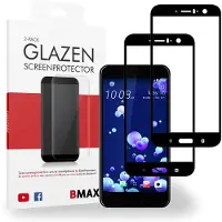 BMAX 2-pack HTC U11 Glazen Screenprotector - Full Cover