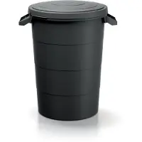 Prosperplast Keden SMOOTH - Afvalbak / Prullenbak - 80L - Zwart