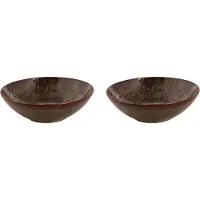 Palmer - Victory - Schaal - Kom - 2 stuks - ø 24 cm - Bruin - Stoneware - Bordenset