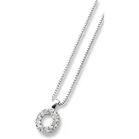 Orphelia Zilver Alphabet hanger met ketting 42 cm Zirconium