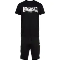 Lonsdale Joggingpak zwart / wit