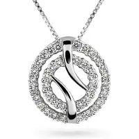 Orphelia HD-4206 - Hanger - 18 Karaat Witgoud / Diamant 0.34 ct