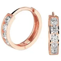 The Jewelry Collection Roségoud Klapoorringen zirkonia 4401175