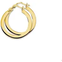 The Jewelry Collection Geelgouden Oorringen vierkante buis 4013210