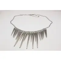 Fashion Jewelry Halsketting met stalen ijspegels zilverkleur