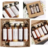 Prija Set: conditioner, shampoo, badschuim, hydraterende crème, vloeibare zeep, douchegel, massagelotion 7x380ml