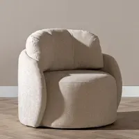 Livin24 Fauteuil Cali chenille beige