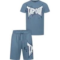TAPOUT Trainingspak 'Dunlab' duifblauw / wit