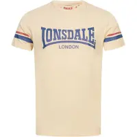 Lonsdale Shirt 'Creich' sand / enziaan / rood