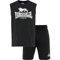 Lonsdale Joggingpak 'Allanton' zwart / wit