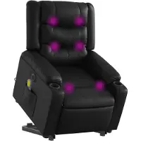 vidaXL Sta-op-massagestoel elektrisch kunstleer zwart