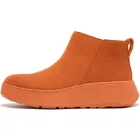 FitFlop F-mode Suede Flatform Zip Ankle Laarzen