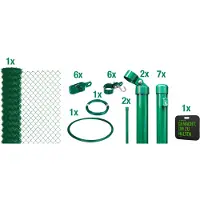 GAH Alberts Draadgaasafrastering Hoogte: 80 - 200 cm, totale lengte: 15 - 100 m, voor plaatsing in beton (set)