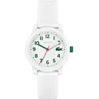 Lacoste Lacosteunisex voor kinderen. 2030039 Analoge klok 12.12 wit (OSFA), Casual, Siliconen, Riem, kinderkleding