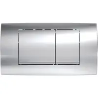 Geberit Twinline bedieningplaat 2-toets spoeling frontbediening - voor toilet - 34x18.5cm - dualflush - chroom glans