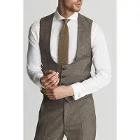 Reiss Dome Waistcoat — Horsehoe Formation Maat: 40 | Gilets Outlet | Heren | Bruin