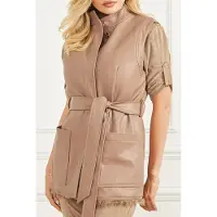 Guess Marciano By Susy Vest Truffle Dust Multi Maat: S | Gilets Outlet | Dames | Beige