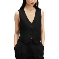 AllSaints Nellie Waistcoat Black Maat: 8 | Gilets Outlet | Dames | Zwart