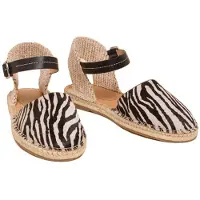 White Stuff Buttercup Leather Espadrille Black Print Maat: 4 | Espadrilles Outlet | Dames | Zwart