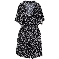 French Connection Shasta Daisy Print Playsuit Black Maat: 6 | Playsuits Outlet | Dames | Zwart