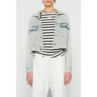 10DAYS Washed Cropped Jacket Maat: M | Spijkerjassen Outlet | Dames | Blauw