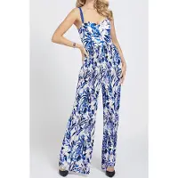 Guess Marciano By Modern Foiage Pleated Jumpsuit Modern Foli Maat: 38 | Jumpsuits Outlet | Dames | Blauw