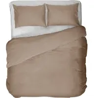 Kayori Dekbedovertrek Kiyo Taupe Tencel-240 x 200 / 220 cm | Lits-Jumeaux