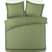 Kayori dekbedovertrek Yamato groen - 100% Egyptisch katoen-perkal - 240 x 220 cm