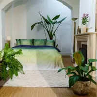 Kayori Dekbedovertrek Tashiro Groen Tencel-260 x 200 / 220 cm | Extra Breed