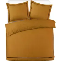 Kayori dekbedovertrek Yamato goud - 100% Egyptisch katoen-perkal - 240 x 220 cm